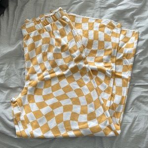 Gently Worn- Size Large Grayson/Threads(Target) Yellow Checkered Sweatpants